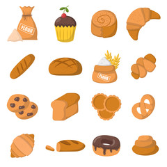 Vector cartoon pastry bakery shop