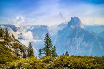 Crédence de cuisine en verre imprimé Half Dome Half Dome in Yosemite National Park, California
