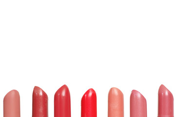 Set of colorful lipsticks