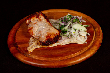 Grilled pork kebab
