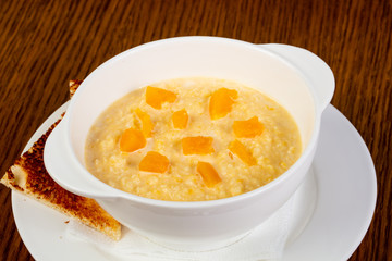 Pumpkin porridge breakfast