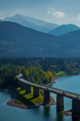 Sylvensteinspeicher und Sylvensteinssee in den Bayrischen Alpen