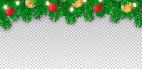 Happy New Year and Christmas background. Holidays vector illustration.