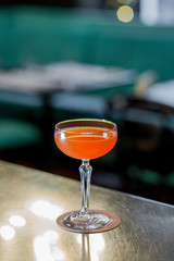 Cocktail based on tequila, campari, martini rosso and lime juice.