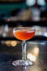 Cocktail based on tequila, campari, martini rosso and lime juice.