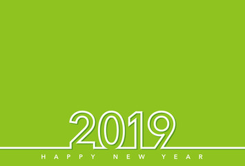 2019年　年賀状テンプレート