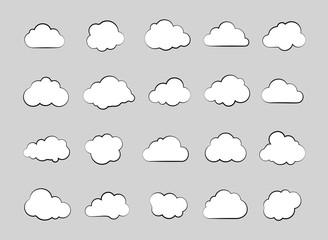 Retro empty comic bubbles. Vector illustration, vintage design, pop art style. Bubble message. Pop art vector.