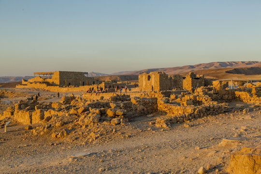Masada fortress at the edge of the Judean Desert, Israel.