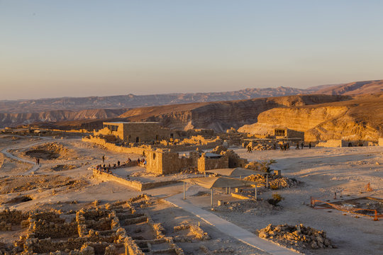 Masada fortress at the edge of the Judean Desert, Israel.