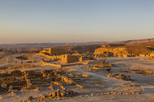 Masada fortress at the edge of the Judean Desert, Israel.