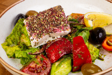 Greek salad with feta