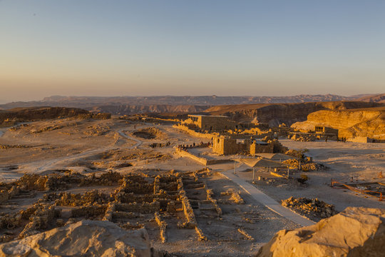 Masada fortress at the edge of the Judean Desert, Israel.