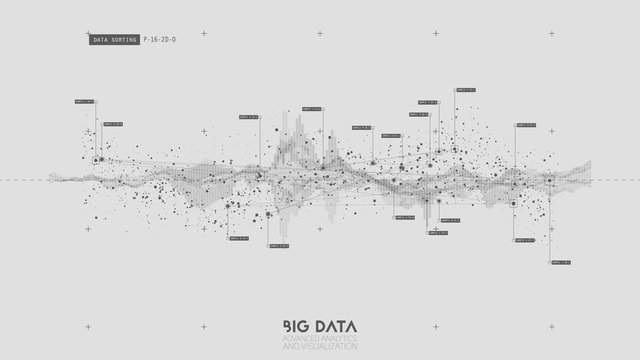Violet abstract binary wave. 3D big data visualization. Intricate financial data threads analysis. Business analytics representation. Futuristic infographics aesthetic design. Finance concept