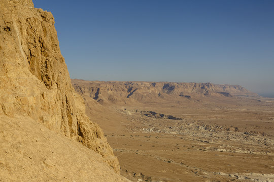Masada fortress at the edge of the Judean Desert, Israel.