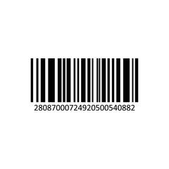 Vector realistic barcode isolated on white background.