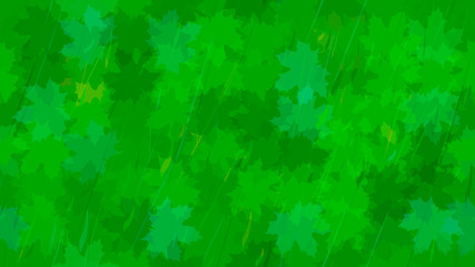 Flying maple leaves, raindrops. Autumn background. The idea of design of tiles, wallpaper, packaging, textiles, background.