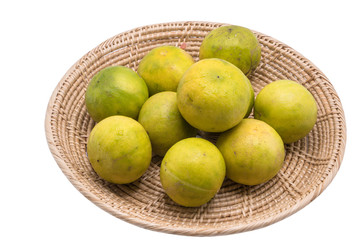 Lime green on isolate white background with clipping path.