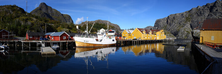 Fototapeta na wymiar Nussfjord Panorama