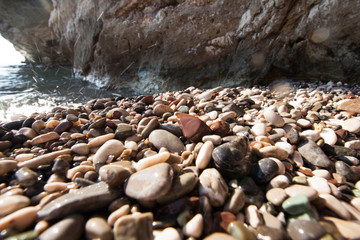 colorful stones on the beach