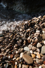 colorful stones on the beach