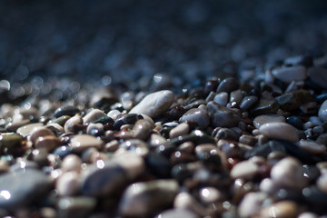 colorful stones on the beach