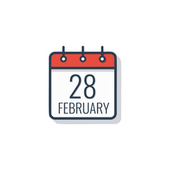 Calendar day icon isolated on white background. Vector illustration.