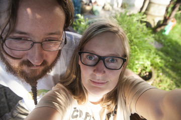 Selfie of a boy and girl