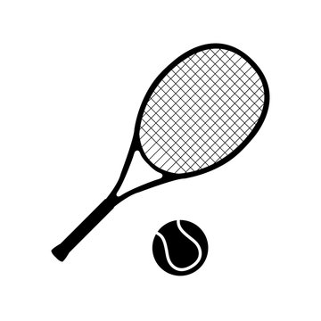 Tennis icon, logo on white background