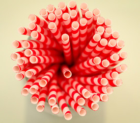 Trinkhalm, Trinkhalme im Glas 