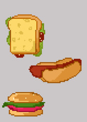 pixel art fast food