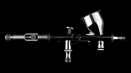 airbrush on a black background
