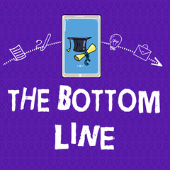 Writing note showing  The Bottom Line. Business photo showcasing asking someone to start doing Good performance Encourage.