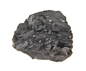 coal isolated on white background. As an element of packaging design.