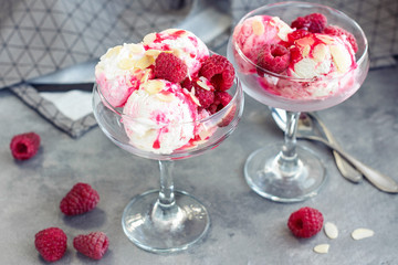 Raspberry ice cream.