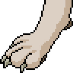 Obraz premium vector pixel art animal paw