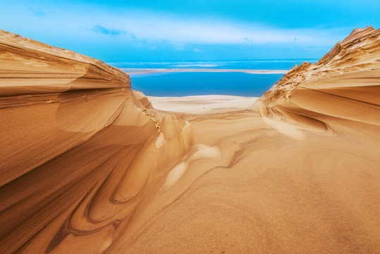 Dune du pilat pendant la période de la tempête Marcel 