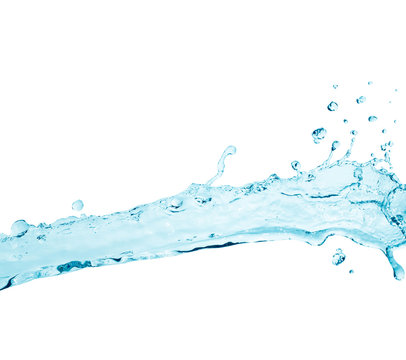 water splash isolated on white with clipping path
