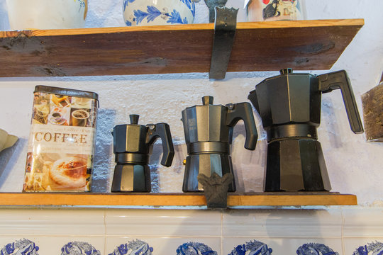 Espressobryggare i olika storlekare