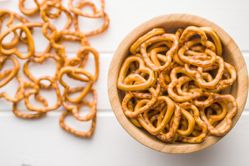 Fototapeta premium Heart shaped pretzel.