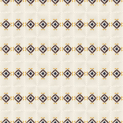 Geometric embroidery style. Ethnic seamless pattern. Abstract aztec background. Digital or wrapping paper. Boho ornament vector.