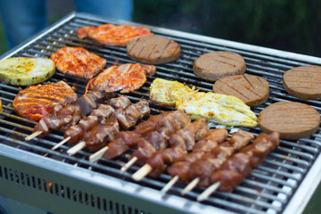 Meat on the BBQ