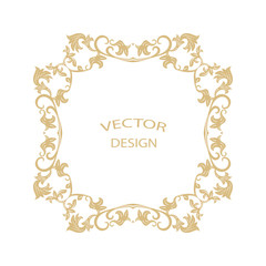 Circular baroque ornament.