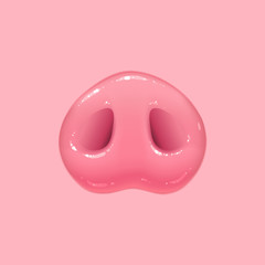 Fototapeta premium Christmas card, piglet, symbol of the year