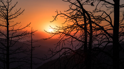 Sonnenuntergang am McGee Vista Point - Hume - Kings Canyon National Park