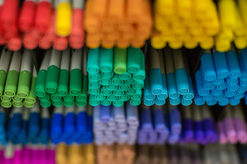 choose a color marker in the shop of art