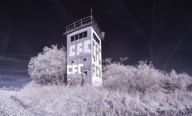 infrared photography - ir photo of landscape with tree under sky with clouds - the art of our world...