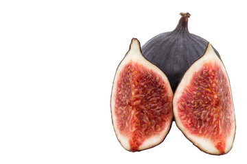Fresh figs isolated on white background with clipping path