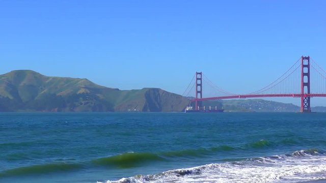 The Golden Gate Bridge As Seen From China Beach, San Francisco, California, USA