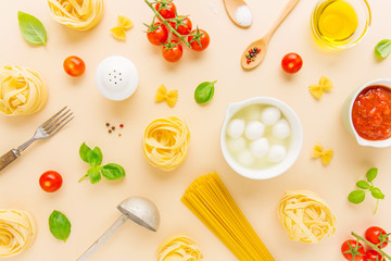 Food Background with Ingredients for Pasta