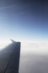 Fototapeta premium Plane, clouds